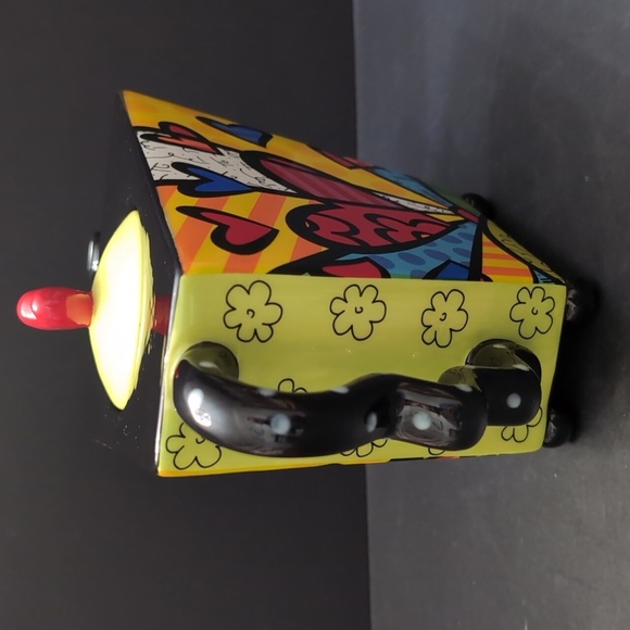 2009 Romero Britto It's a New Day Multi-colored Teapot, Signed By Artist. - Picture 5 of 12